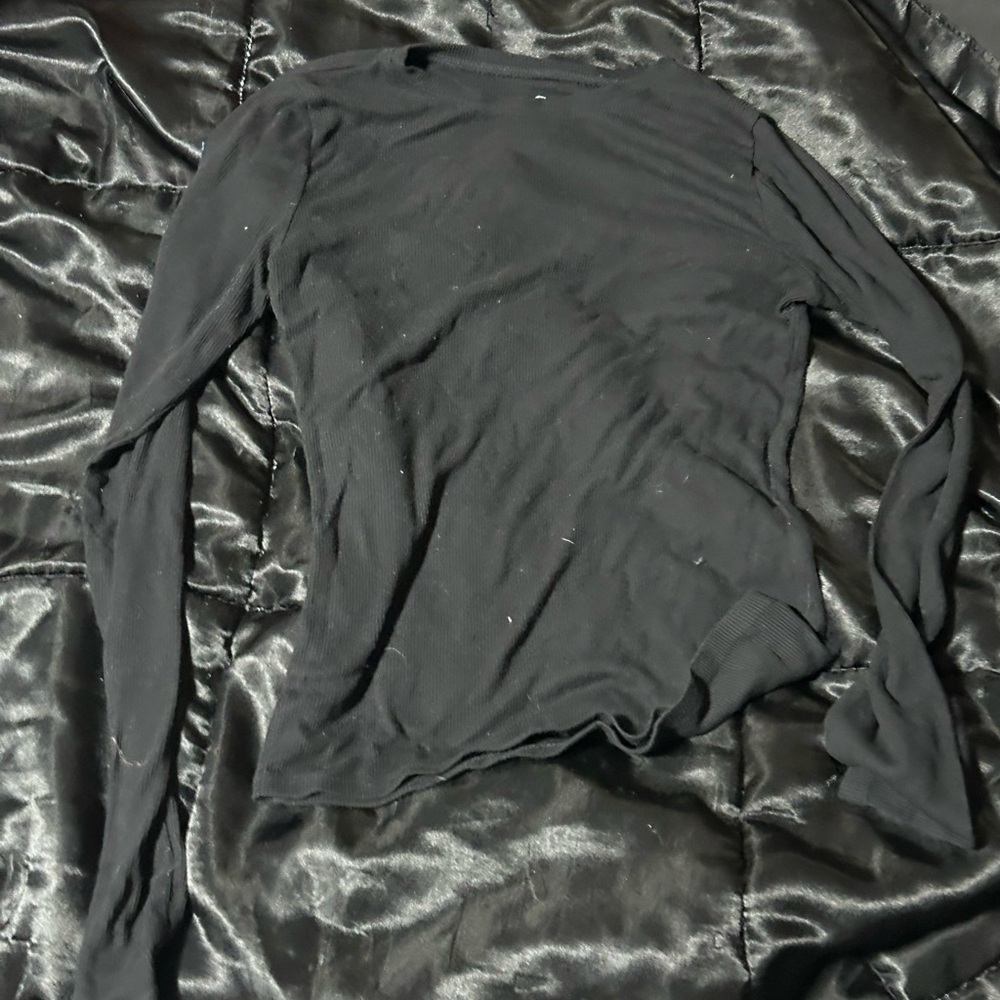 Hollister Black Long Sleeve Fitted Tee